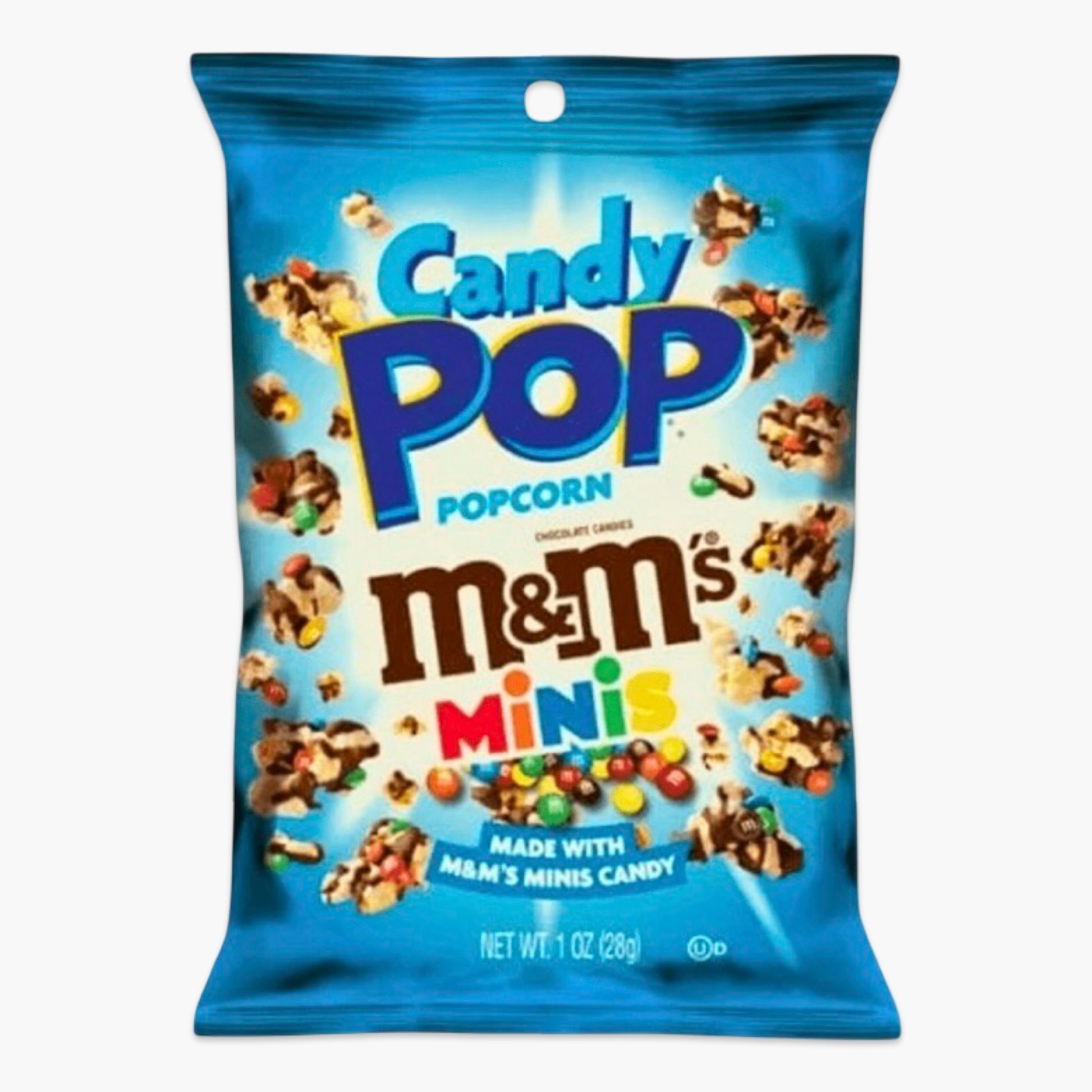 Candy Pop Popcorn M&M’s 28 g – süß-salziges Popcorn mit bunten M&M’s Stückchen, knuspriger Snack mit Schoko-Upgrade