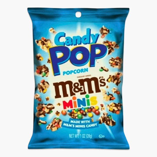 Candy Pop Popcorn M&M’s 28 g – süß-salziges Popcorn mit bunten M&M’s Stückchen, knuspriger Snack mit Schoko-Upgrade