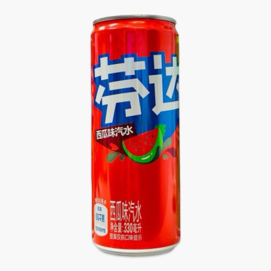 Fanta Watermelon 330ml (China) – asiatische Softdrink-Rarität mit Wassermelonen-Geschmack in pinker Dose, Limited Edition Import
