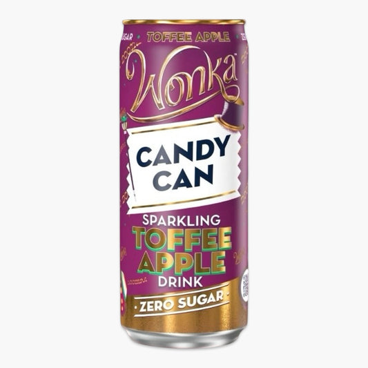 Candy Can Wonka Toffee Apple 330 ml – zuckerfreies Softdrink mit Apfel-Toffee-Geschmack, limitiertes Design mit Wonka-Branding