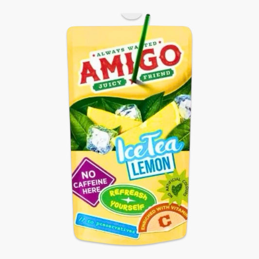 Amigo Ice Tea Lemon 200 ml – klassischer Zitronen-Eistee in der kompakten Dose, erfrischend & leicht, ideal für unterwegs
