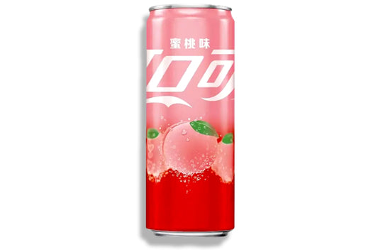 Coca-Cola White Peach 330ml (China) – limitierte asiatische Cola mit weißem Pfirsichgeschmack, importierte Dose aus China