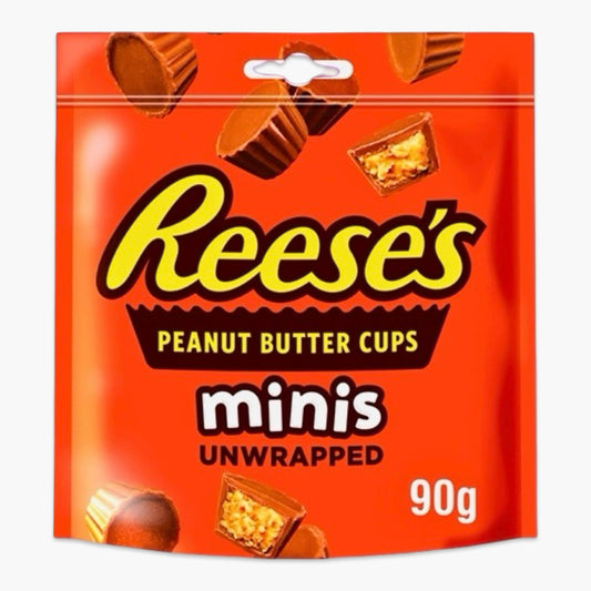 Reese’s Peanut Butter Cups Minis 90 g – Mini-Cups aus Milchschokolade gefüllt mit Erdnussbutter, amerikanische Kultsüßigkeit