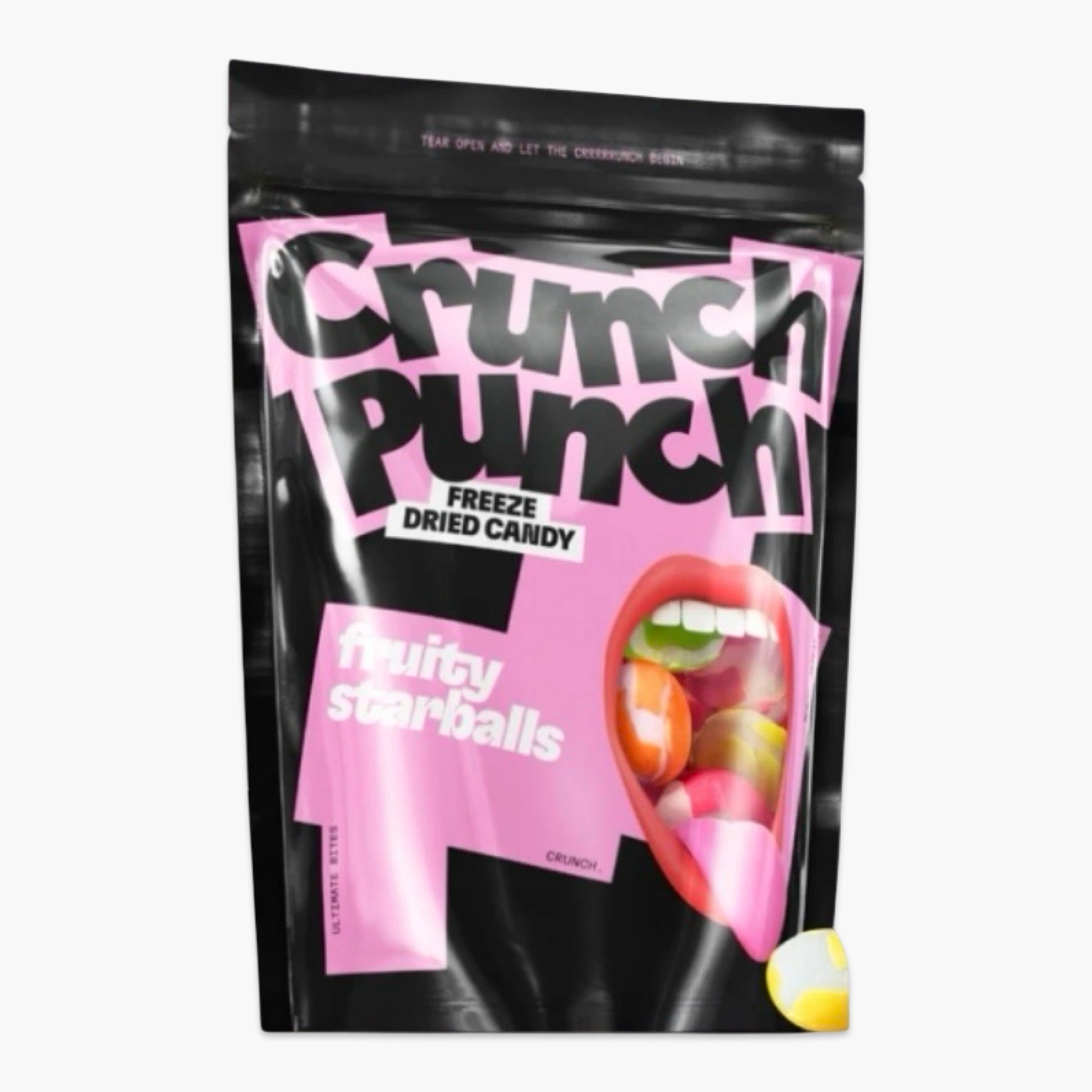Crunch Punch Fruity Starballs 50 g – gefriergetrocknete fruchtige Bonbons, knuspriger TikTok-Trend-Snack mit intensiver Farbe & Crunch