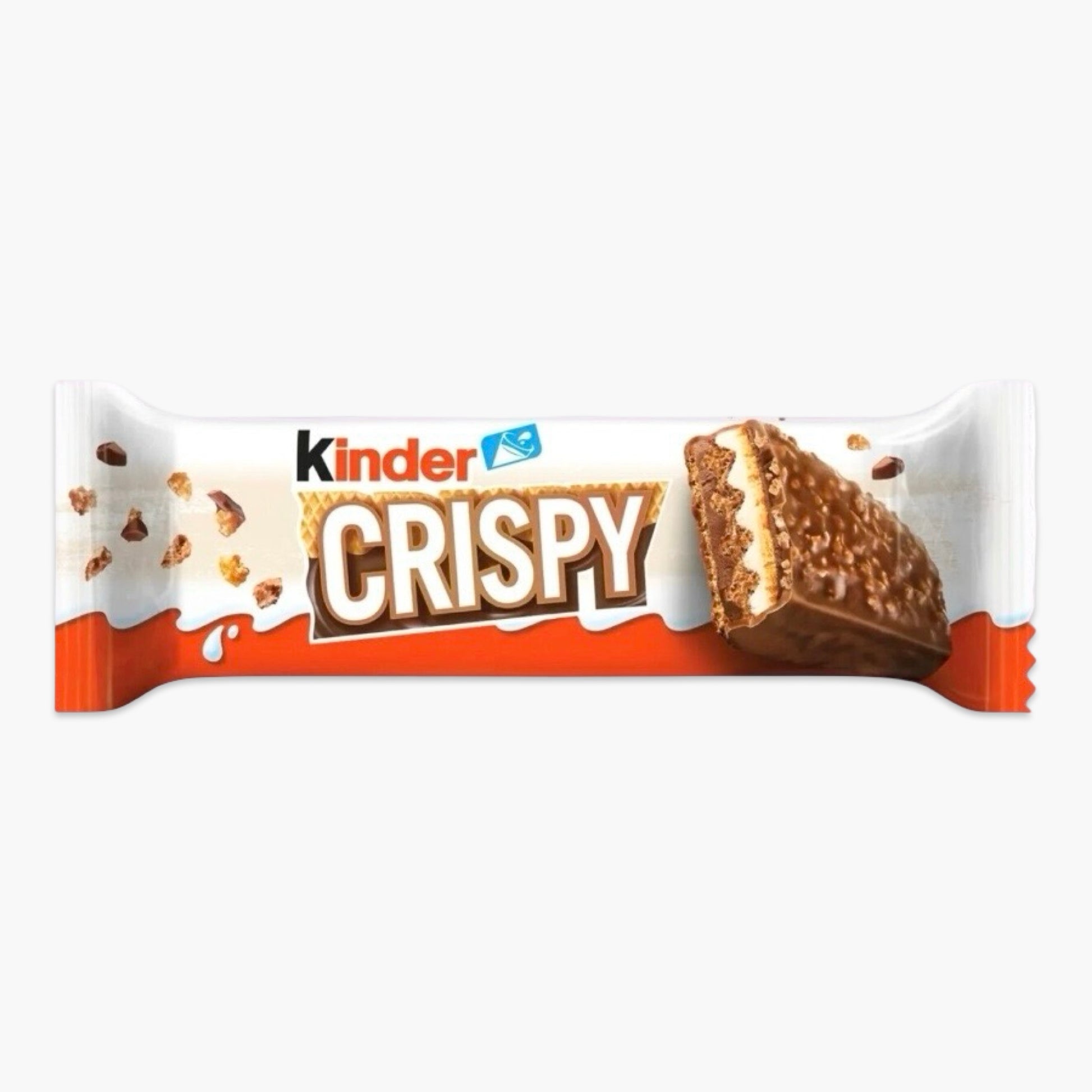 Kinder Crispy Schokoriegel 34 g – knuspriger Schokoriegel mit Waffel und Milchcreme, cremig & crunchy im Kinder-Style