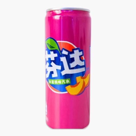 Fanta White Peach 330 ml – exotische Limonade mit weißem Pfirsichgeschmack, asiatische Sonderedition mit fruchtigem Design