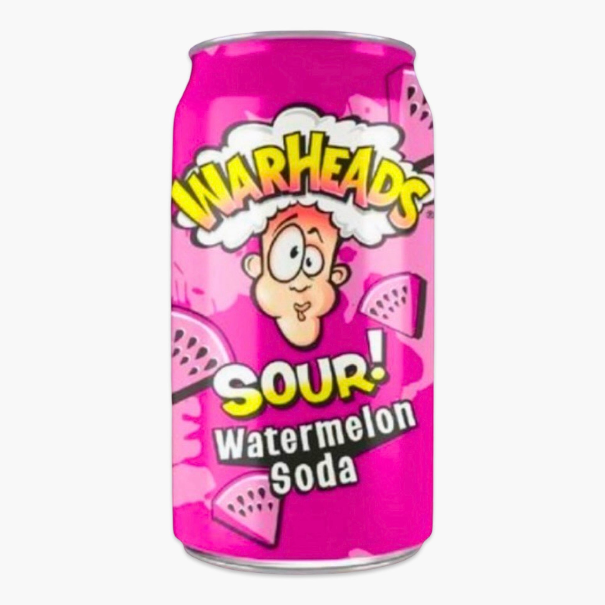 Warheads Sour Watermelon Soda 355 ml – knallige Limonade mit extrem saurem Wassermelonen-Geschmack, TikTok-Trend aus den USA