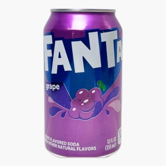 Fanta Grape 355 ml – amerikanische Traubenlimonade in der ikonischen Dose, lila Design, fruchtig-süßes Geschmackserlebnis aus den USA