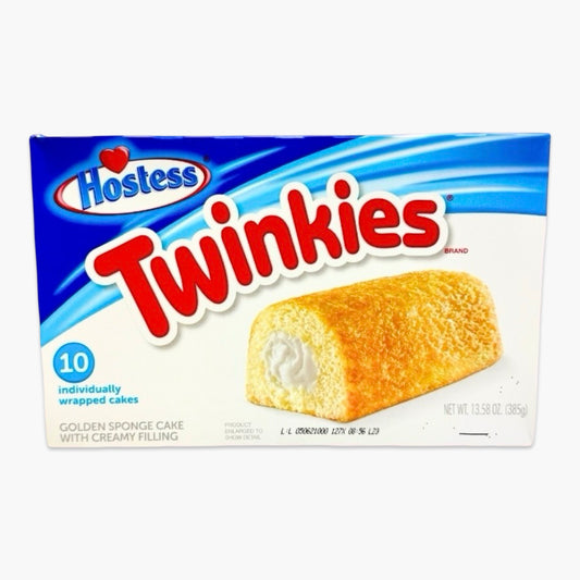 Hostess Twinkies 385 g – luftige US-Sponge Cakes mit cremiger Vanillefüllung, ikonischer Klassiker der amerikanischen Snackwelt