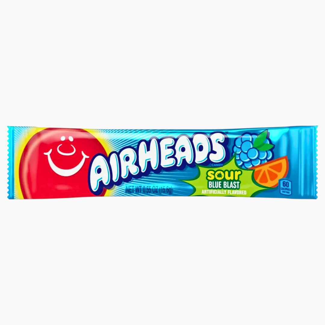 Airheads Sour Blue Blast 15,6 g – saurer Blue-Raspberry Kaubonbon bei Four5