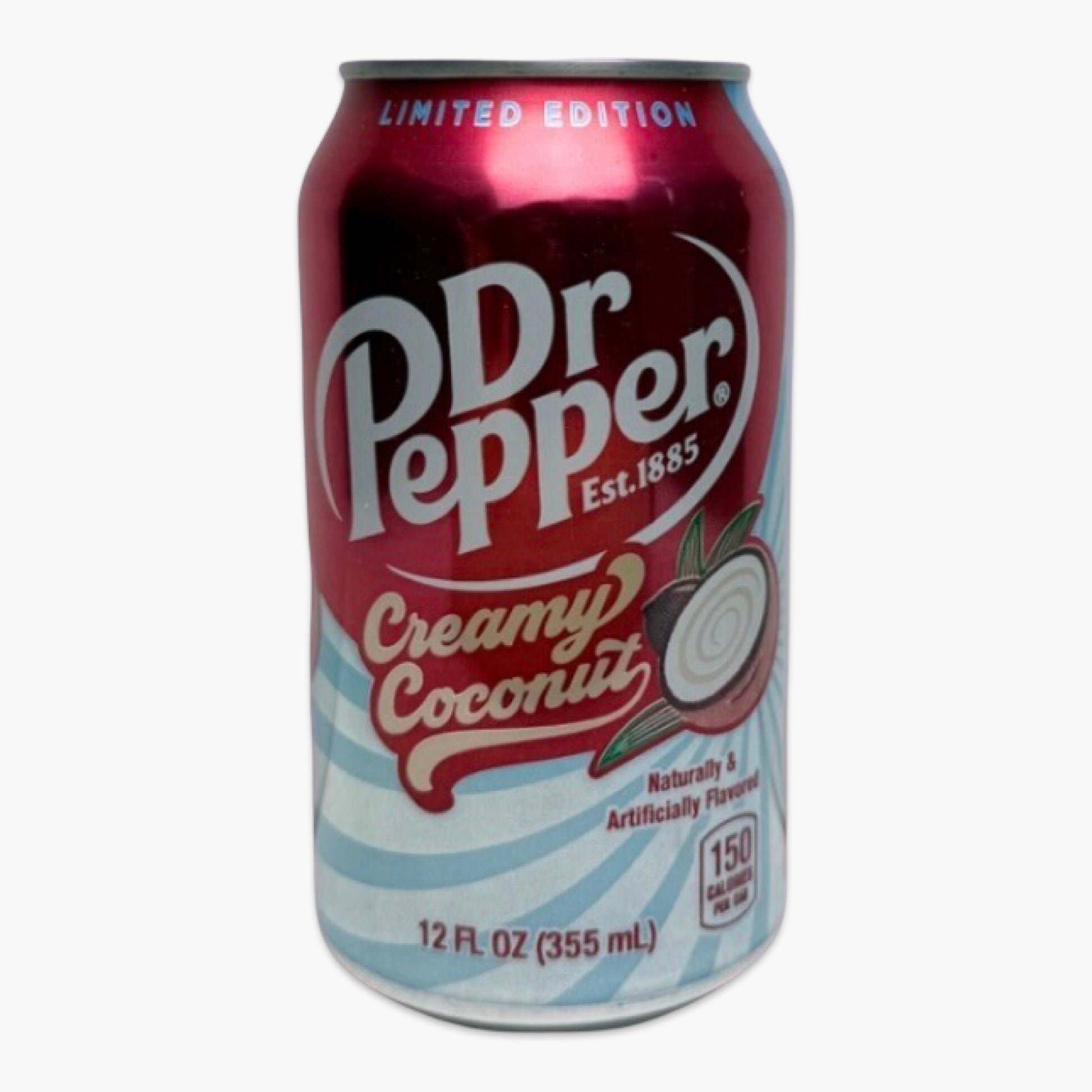 Dr Pepper Creamy Coconut 355 ml – limitierte USA-Edition mit Kokos-Sahne-Geschmack, stylische Dose mit sommerlichem Design