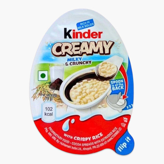 Kinder Creamy Milky & Crunchy 19 g – Milchcreme-Schokoriegel mit knusprigen Cerealien, neue Ferrero-Edition im Mini-Format
