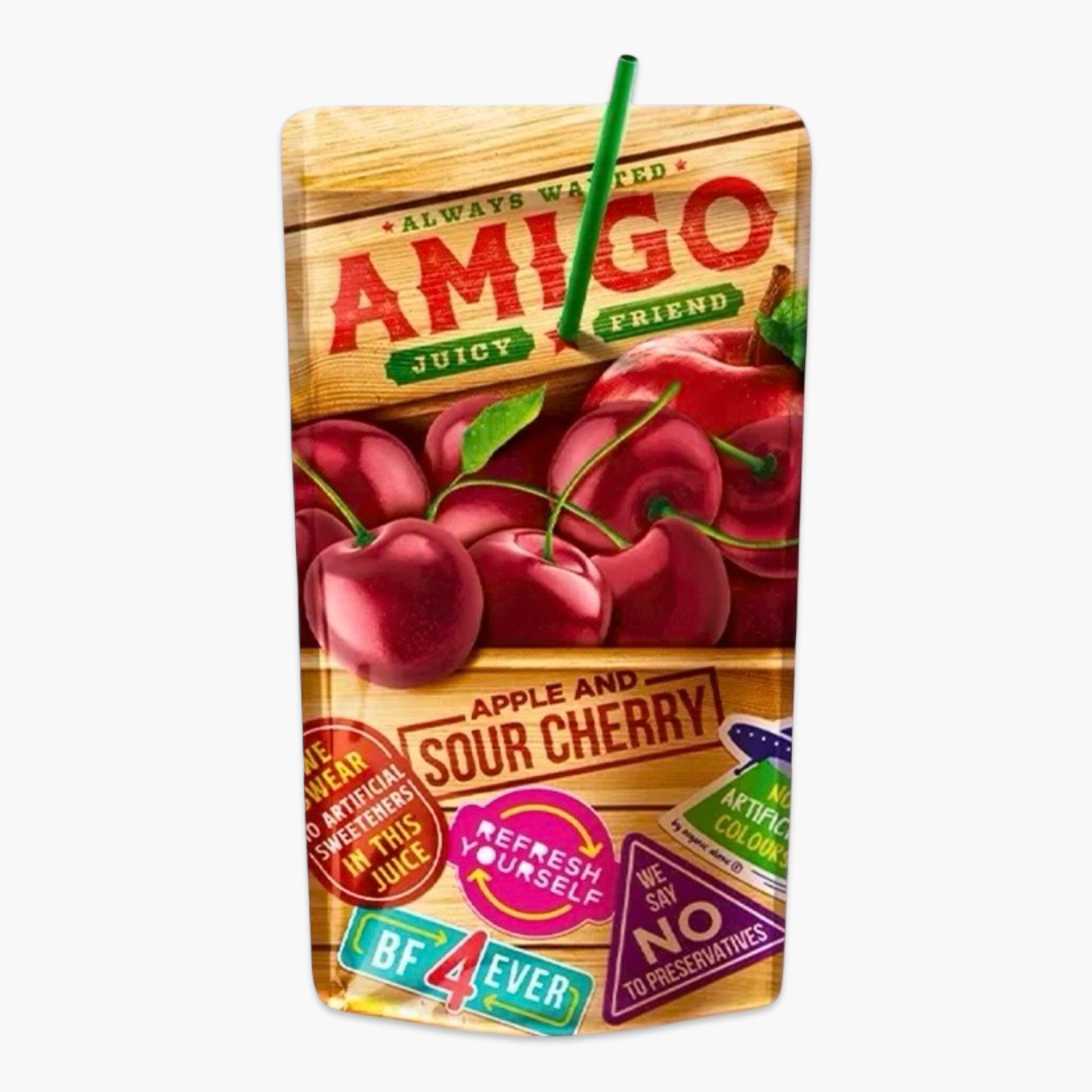 Amigo Ice Tea Apple & Sour Cherry 200 ml – fruchtiger Eistee mit Apfel- und Sauerkirschgeschmack im handlichen Format