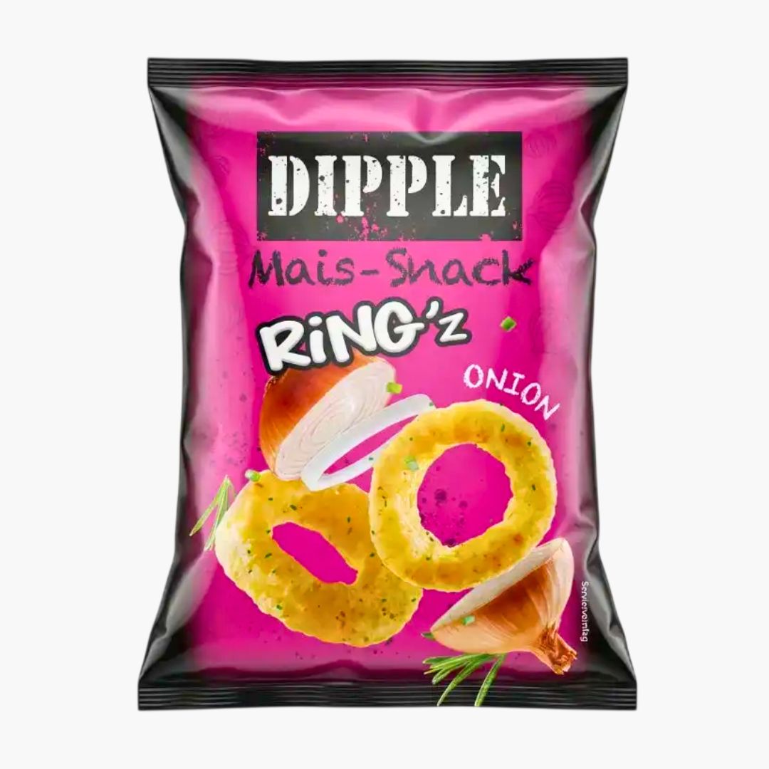 Dipple Ring´z Zwiebelringe 65 g – knusprige Onion Rings mit würzigem Geschmack bei Four5