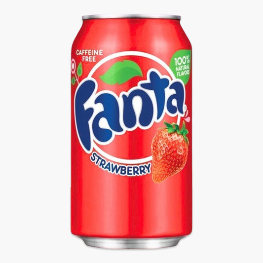 Fanta Strawberry 355 ml – rote Fanta mit intensivem Erdbeergeschmack, fruchtige US-Limonade in stylischer Dose