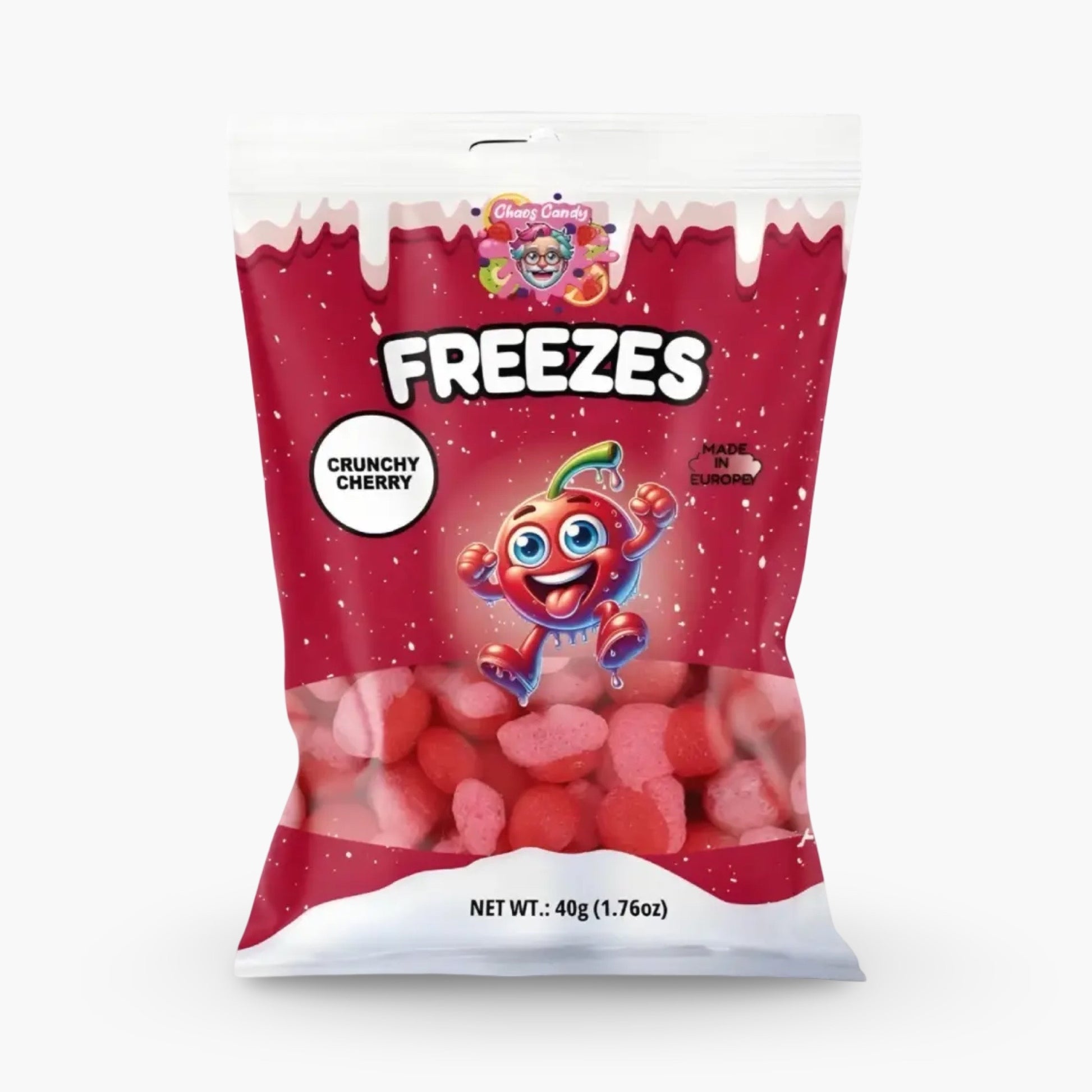 Chaos Candy Freezes Crunchy Cherries 50g – gefriergetrocknete Kirschbonbons mit knackiger Textur, süß-sauer & viral beliebt