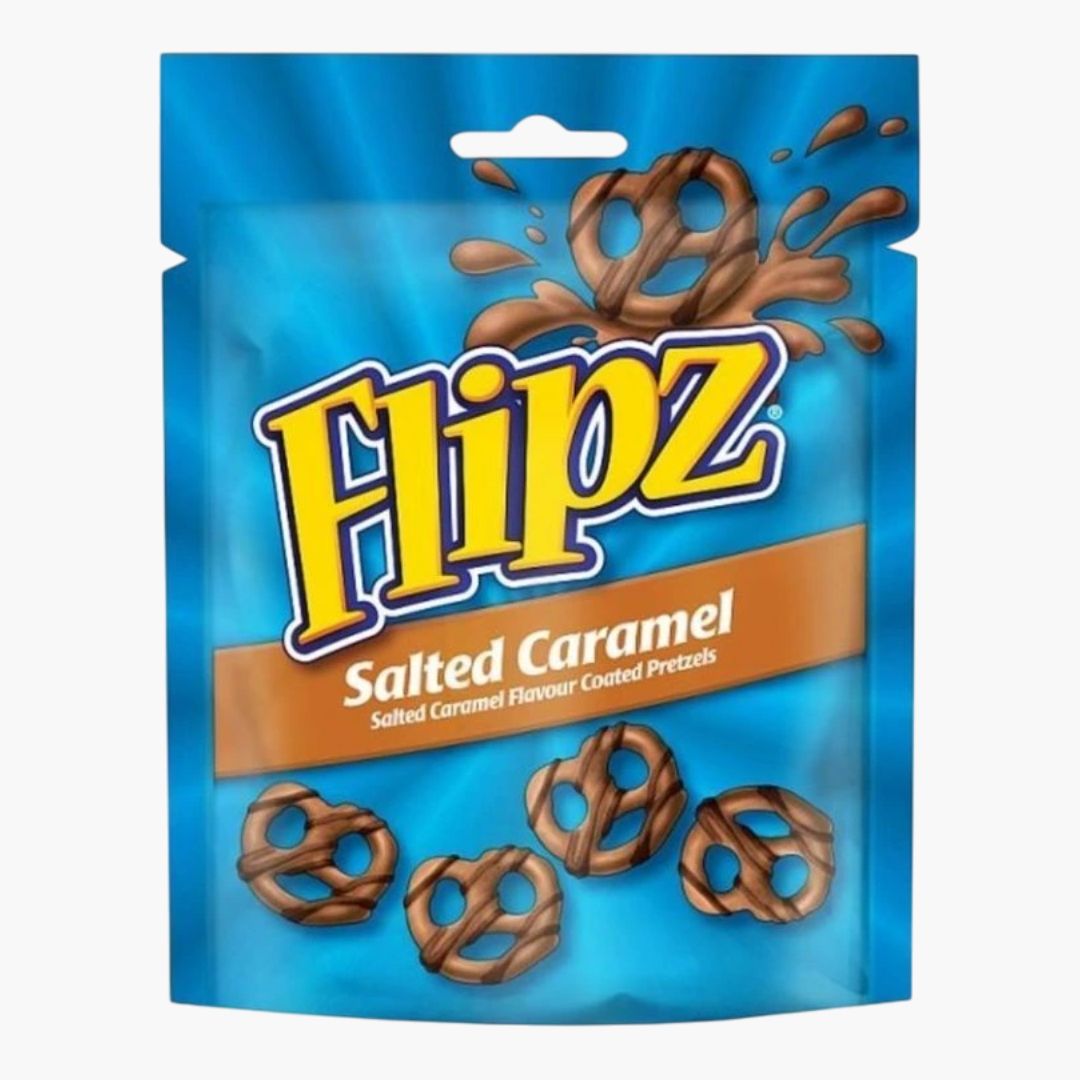 Flipz Salted Caramel 90 g – süß-salzige Brezeln mit Karamellüberzug, knuspriger US-Snack online kaufen bei Four5