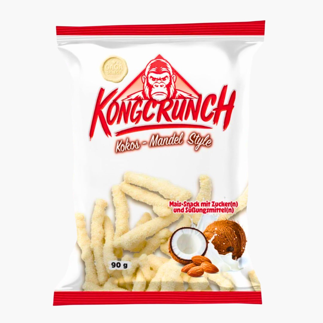 Kong Crunch Kokos-Mandel Style 90 g – süßer Maissnack mit Kokos und Mandel bei Four5