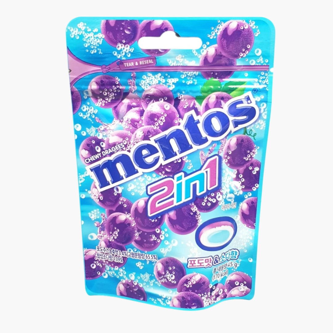 Mentos Duo Kyoho Grape & Soda 45 g – Kaubonbons mit Trauben- und Soda-Geschmack bei Four5