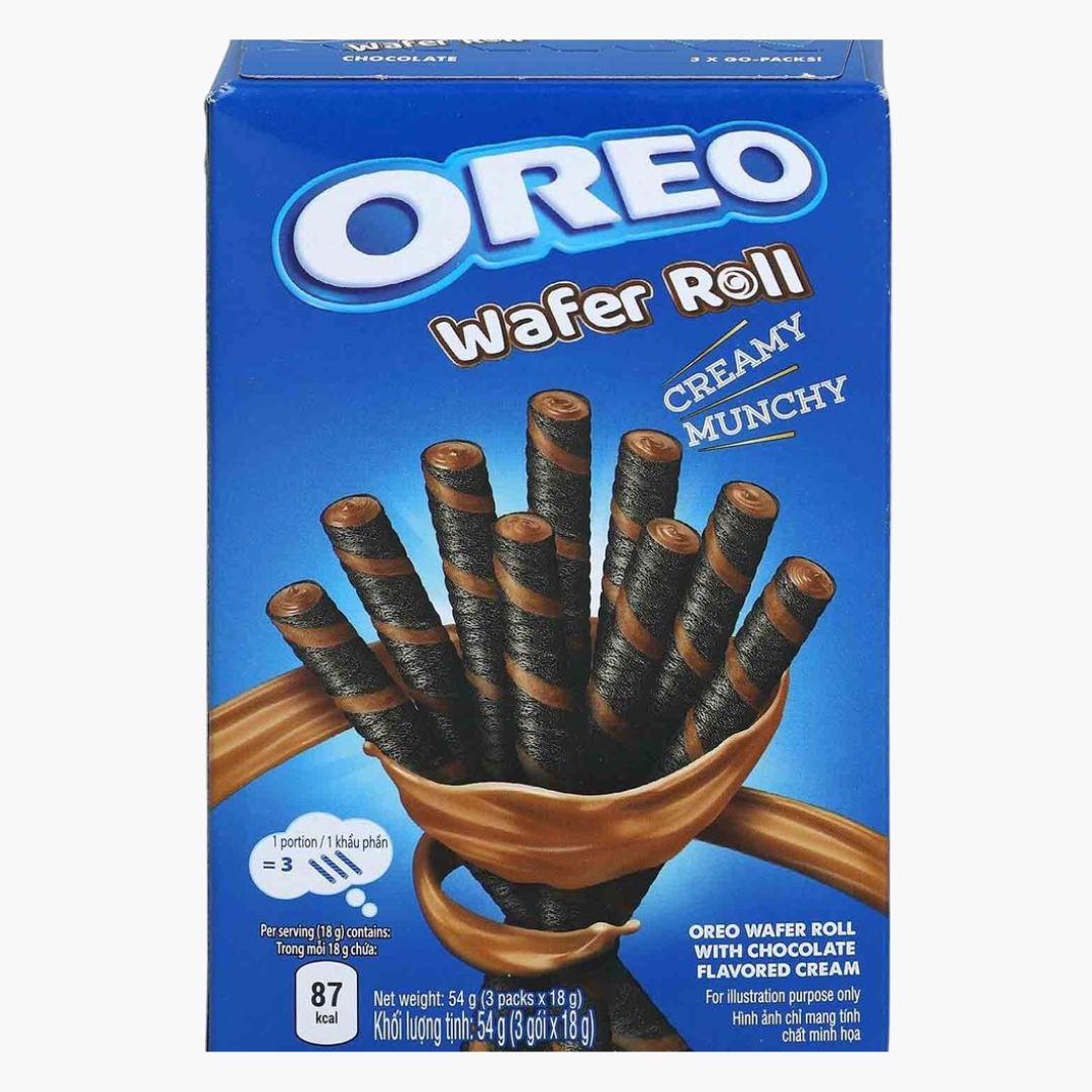 Oreo Wafer Roll Chocolate 54 g – knusprige Oreo Waffelrollen mit Schoko‑Füllung kaufen in Österreich bei Four5