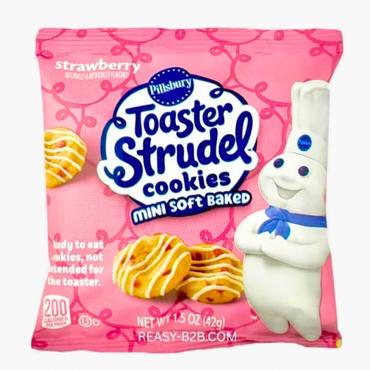 Pillsbury Strawberry Mini Soft Baked Cookies 42 g – weiche amerikanische Mini-Cookies mit fruchtigem Erdbeergeschmack bei Four5