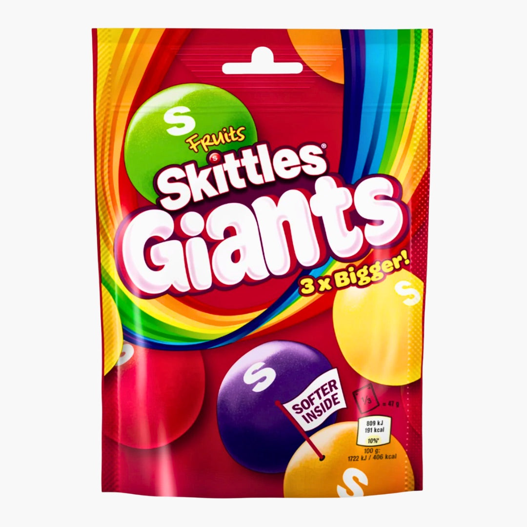 Skittles Giants 3x Bigger Fruits 132 g – große bunte Fruchtkaubonbons mit Zuckerhülle kaufen in Österreich bei Four5