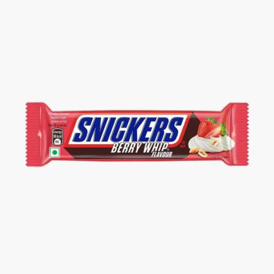 Snickers Berry Whip 40 g – Schokoriegel mit Erdbeercreme, Erdnüssen und Karamell bei Four5