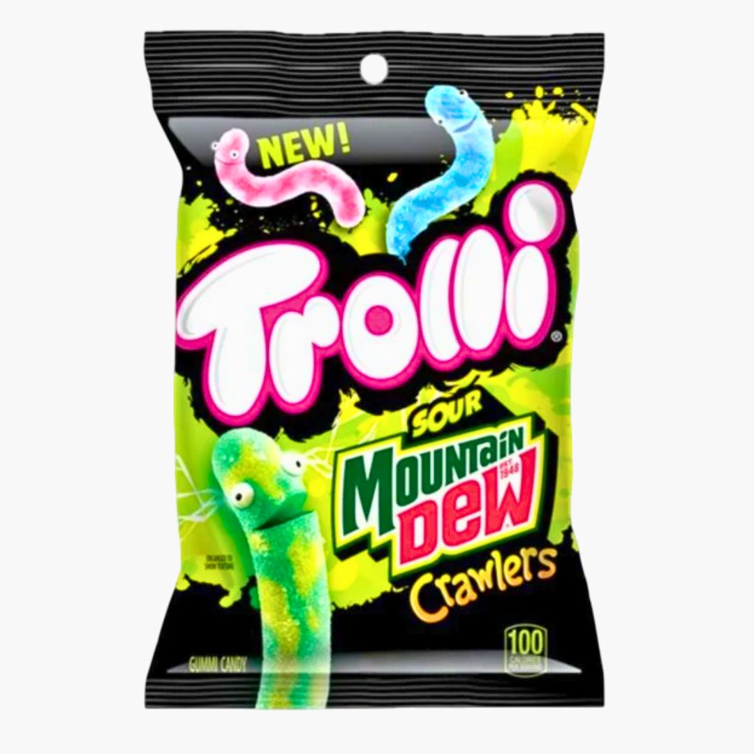 Trolli Sour Mountain Dew 120 g – saure Fruchtgummiwürmer mit Mountain Dew Citrus‑Geschmack, Vintage‑Snack kaufen bei Four5