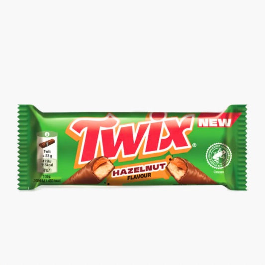 Twix Hazelnut 46 g – knuspriger Schokoriegel mit Haselnusscreme, Karamell und Milchschokolade bei Four5