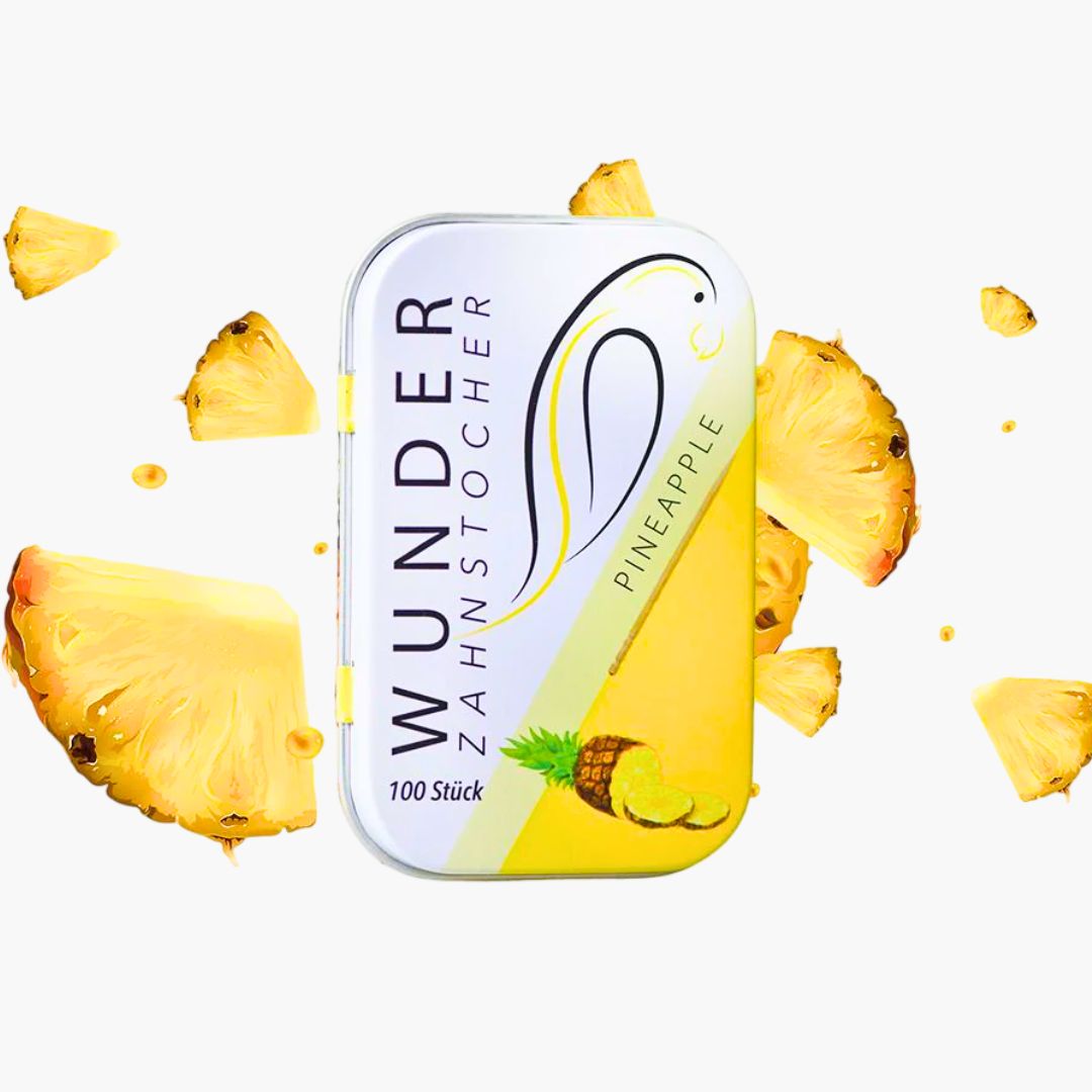 Wunder Zahnstocher Ananas 100 Stück – aromatisierte Zahnstocher mit Ananasgeschmack bei Four5