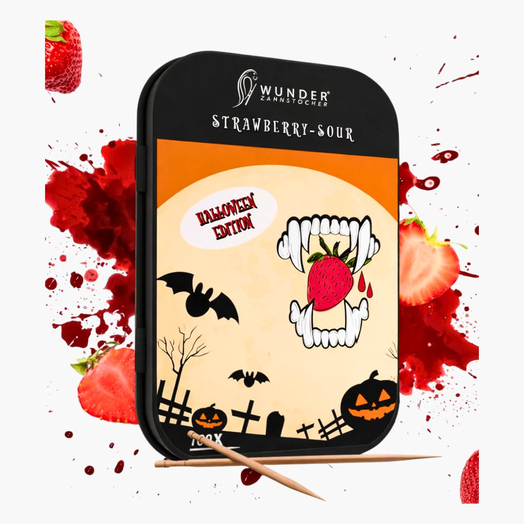 Wunder Zahnstocher Strawberry Sour 100 Stück – aromatisierte Zahnstocher mit Erdbeergeschmack bei Four5