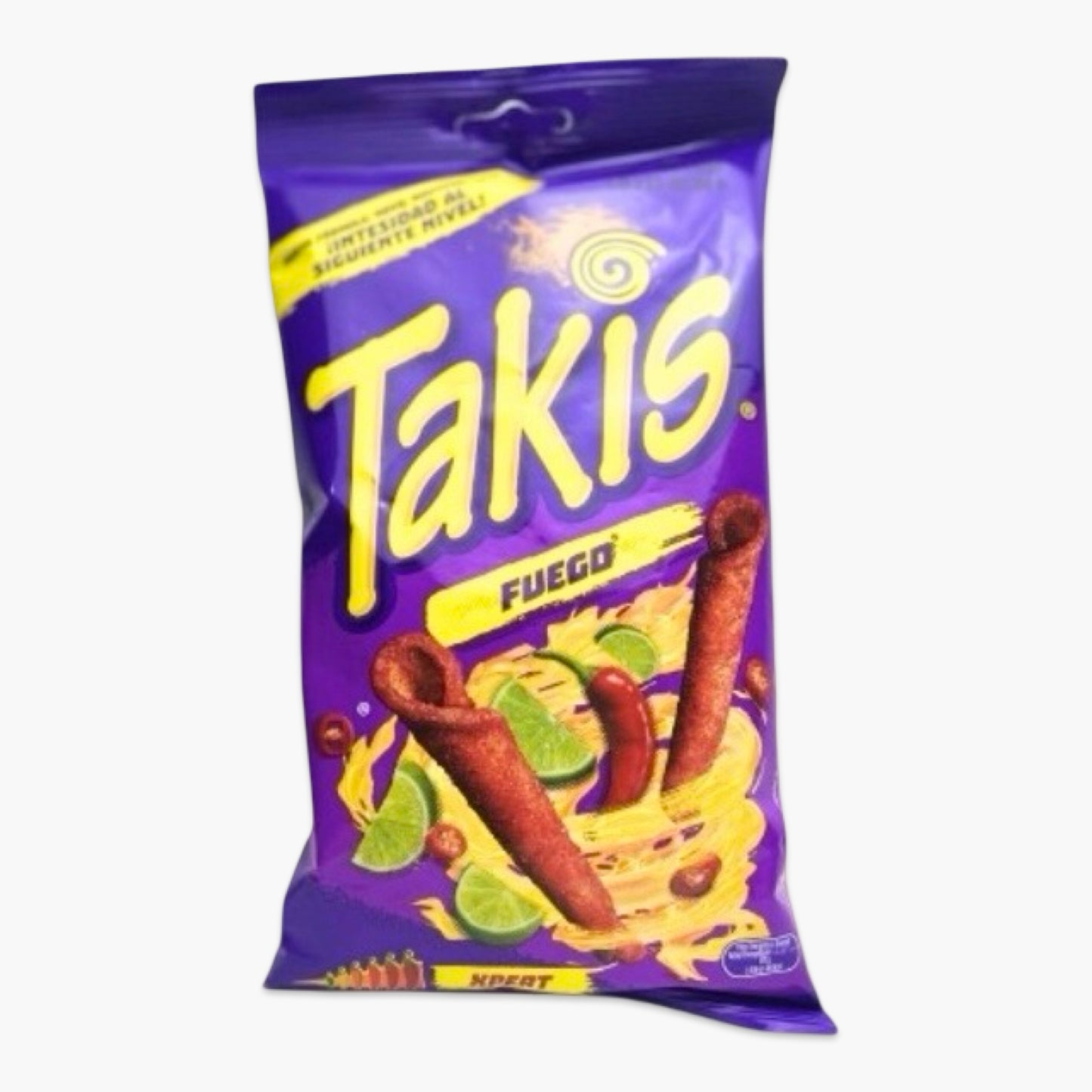 Takis Fuego 92,3 g – extrem scharfe, gerollte Maissnacks mit Limette & Chili, leuchtend rot & würzig, Original aus den USA