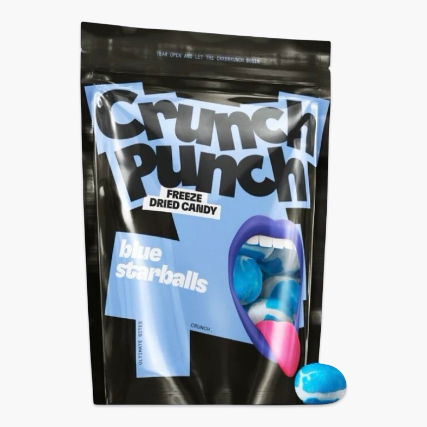 Crunch Punch Freeze Dried Candy Blue Starballs 50g