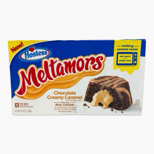 Hostess Meltamors 264 g – zarte amerikanische Schokoküchlein mit schmelzender Cremefüllung, weicher Soft Cake im Snackformat