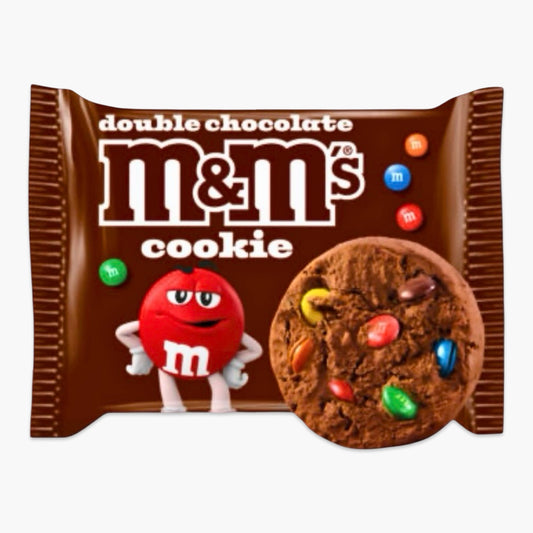 M&M’s Double Chocolate Cookie 50 g – weicher Schokoladenkeks mit bunten M&Ms und Schokostückchen, chewy & intensiv schokoladig