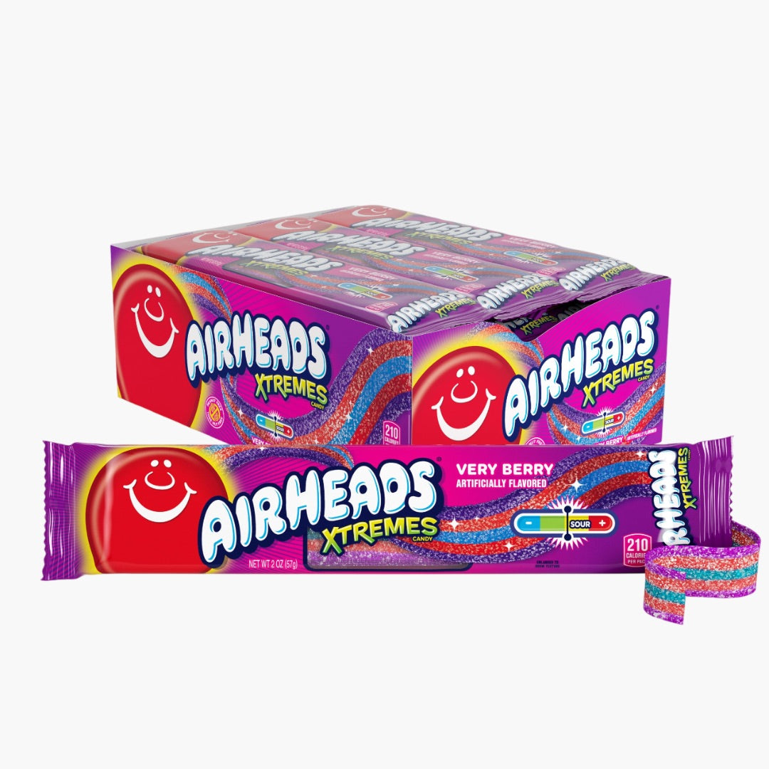 Airheads Xtremes Belts Very Berry 57 g – saure Fruchtgummi-Bänder mit Beerenmix bei Four5