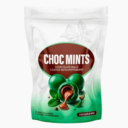 BOOM Choc Mints 160 g – knackige Schokolinsen mit erfrischendem Mint-Geschmack bei Four5