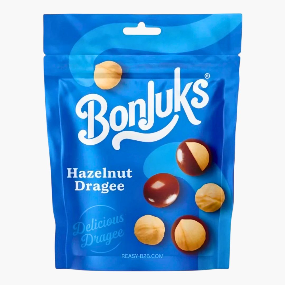 Bonjuks Hazelnut Dragees 60 g – Haselnüsse in Schokolade mit Zuckerglasur bei Four5