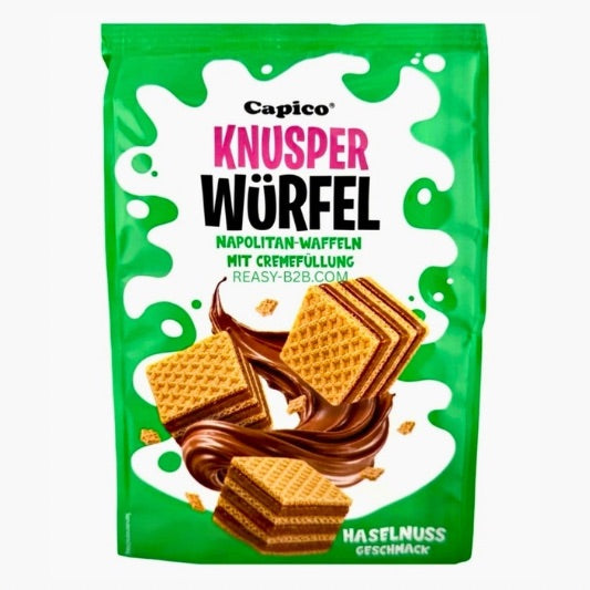 Capico Knusper Würfel Haselnuss 200 g – knusprige Süßigkeit mit feinem Haselnussgeschmack bei Four5