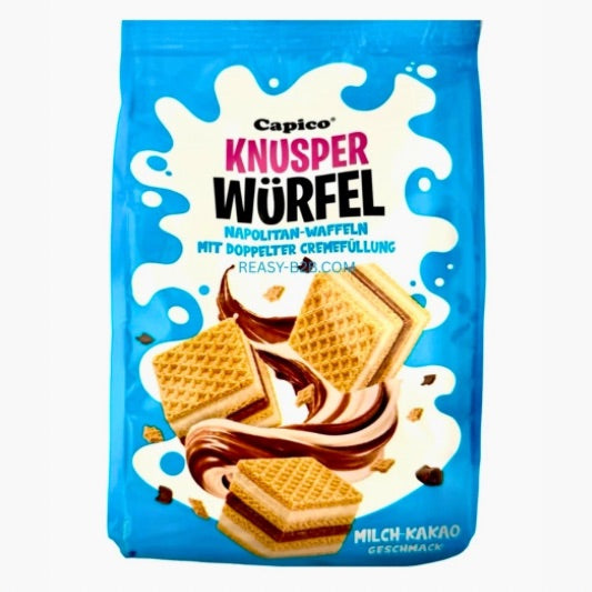 Capico Knusper Würfel Milch-Kakao 200 g – knusprige Süßigkeit mit Milch-Kakao-Geschmack bei Four5