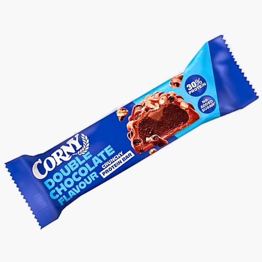 Corny Protein Crunchy Double Chocolate 45 g – knuspriger Proteinriegel mit doppelter Schokolade und 30 % Protein bei Four5