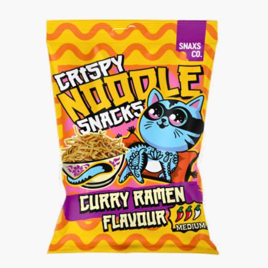 Crispy Noodle Snacks Curry Ramen Flavour 60 g – knusprige Ramen-Nudeln mit würzigem Curry-Geschmack in der 60-g-Packung bei Four5