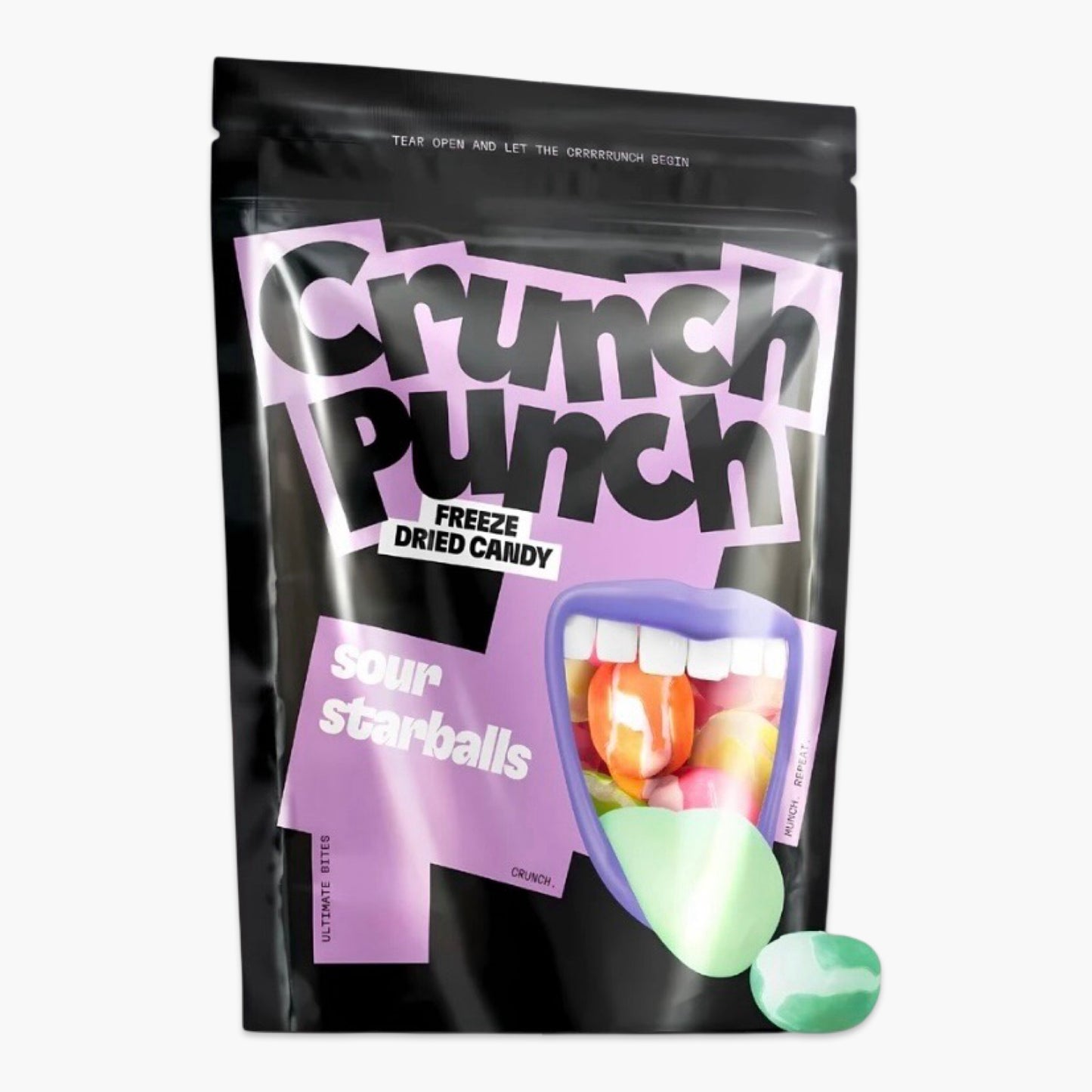 Crunch Punch Freeze Dried Candy Sour Starballs 50g