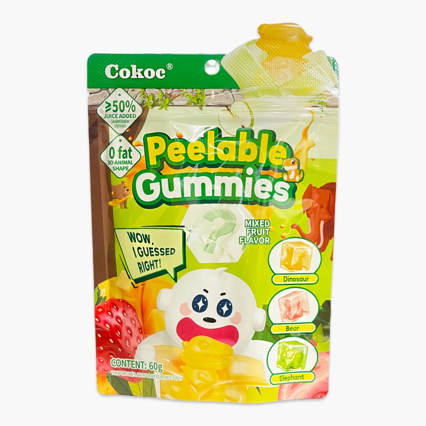 Cokoc Peelable Gummies Mixed Fruit Flavor 60g
