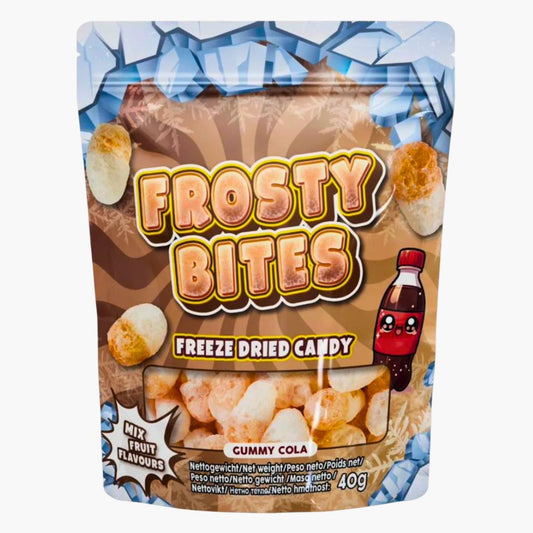 Frosty Bites Gumy Cola 40 g – klassische Cola-Fläschchen als Fruchtgummi, süß und prickelnd, ideal für Kinder und Cola-Fans