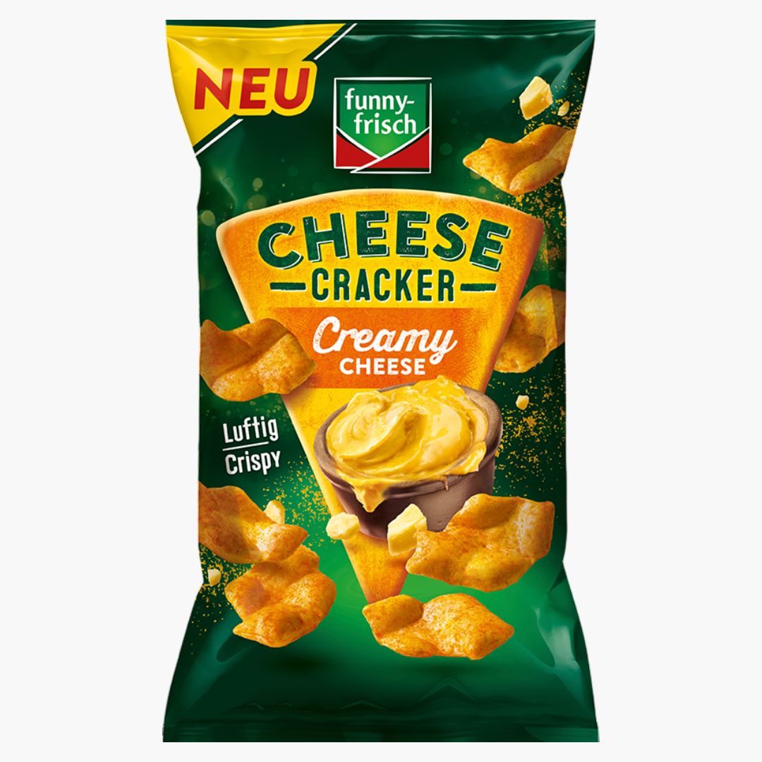 Funny Frisch Cheese Cracker Creamy Cheese – würzige Käsecracker – 100 g Packung – erhältlich bei Four5