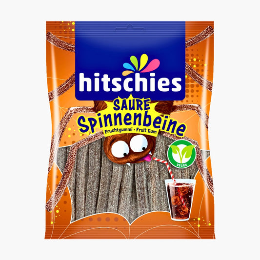 Hitschies Saure Spinnenbeine Cola 125 g – saure Fruchtgummi‑Streifen mit Cola‑Geschmack kaufen in Österreich bei Four5
