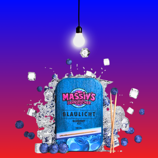 Massivs Zahnstocher Blaulicht Blueberry Ice