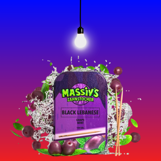 Massivs Zahnstocher Black Lebanese Grape Mint