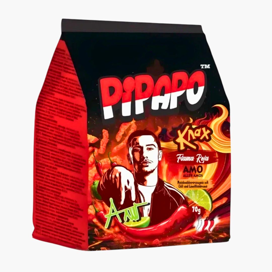 PIPAPO KNAX Flama Roja 70 g – scharfe Chili‑Paprika Knax‑Chips kaufen in Österreich bei Four5